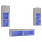 Unitati de perete TV cu LED-uri, 6 piese, gri sonoma, lemn