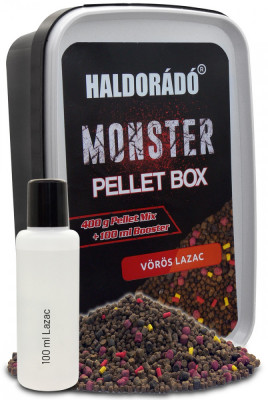 Haldorado - Micropeleti Monster Pellet Box 400g - Somon rosu foto