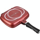 Tigaie Grill Doubletta Royalty Line 34cm, Antiaderenta, Rosu Burgund, Aluminiu, Magnetica, Inductie