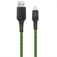 Cablu Date si Incarcare USB la Lightning Goui Tough, 3 m, Verde - Negru G-LC3M-8PIN