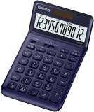 Calculator de birou cu display rabatabil, solar si pe baterie, afisaj cu 12 cifre, albastru &icirc;nchis, &lrm;1.1 x 10.9 x 18.4 cm, CASIO JW200SC