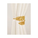 Cumpara ieftin Set 2 Accesorii Decorative tip Frunza Aurie, pentru Draperii si Perdele - 66656