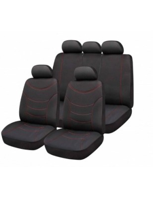 Set Huse Scaun Universale Negru/Rosu Bottari foto