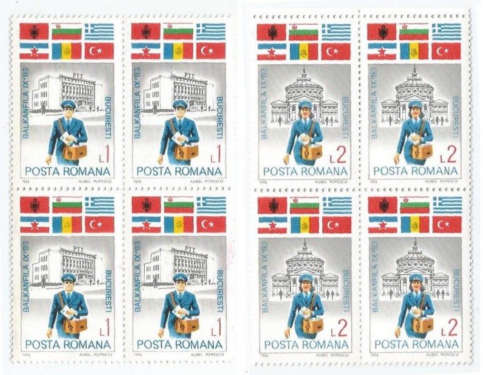 |Romania, LP 1088/1983, Expozitia Filatelica &quot;Balkanfila IX&quot;, bloc 4, MNH