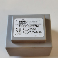 Transformator incapsulat TSZZ 6/009M 15v 0,4A , TSZZ 6/027M 7,5V 0,8A