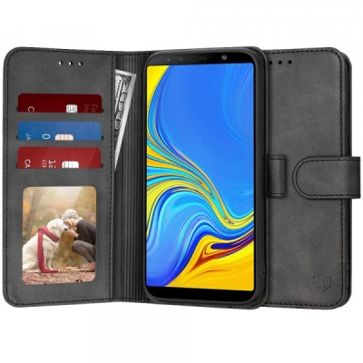 Husa pentru Samsung Galaxy A7 (2018) A750, Techsuit, Diary Book, Neagra foto