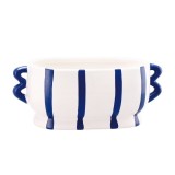 Cumpara ieftin Ghiveci flori dolomit albastru alb 30 x 14,5 x 13 cm