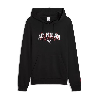 AC Milan hanorac de bărbați cu glugă Culture black - S foto