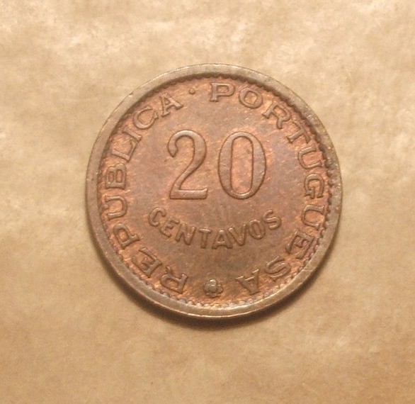 SAO TOME E PRINCIPE 20 CENTAVOS 1971