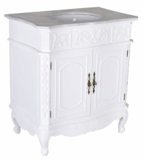 Lavoar din lemn masiv alb cu diverse decoratiuni FRF118