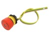 Comutator de siguranţă 22mm EAO Poz.i 2 NC roşie LED IP65