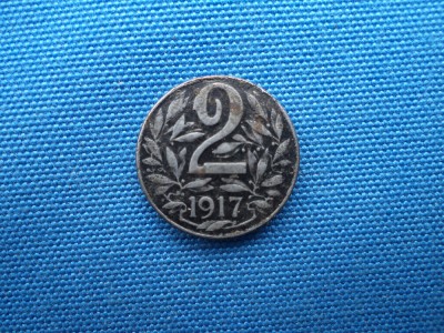 2 HELLER 1917 AUSTRIA foto