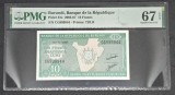 PMG 67 10 Francs Burundi