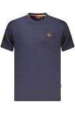 Napapijri Tricou barbati, cu logo pe maneca, Regular Fit, Bleumarin (Marime: M)