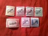Set 7 Timbre Ungaria 1919 supratipar oval zona de ocupatie Romania si supratipar Koztarsasag