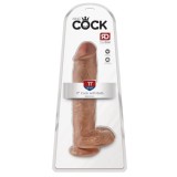 Dildo 11" Cock with Balls, Tan
