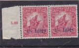 ROMANIA 1919, OCUPATIA SARBEASCA IN TIMISOARA 10 filer/15 filer supratipar,MNH., Istorie, Nestampilat