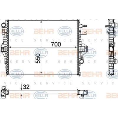 Radiator racire motor Hella 8MK376756341 foto