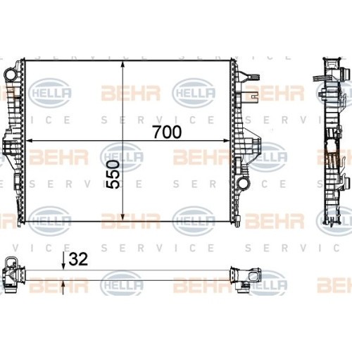 Radiator racire motor Hella 8MK376756341
