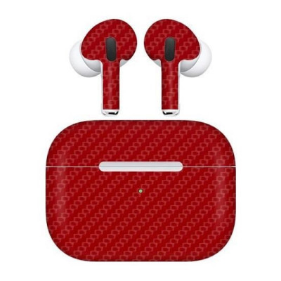 Folie Skin Apple AirPods Pro - ApcGsm Wraps Carbon Geranium Red foto