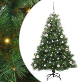 VidaXL Brad de Crăciun artificial cu 150 LED Verde 150 cm PE și PVC 3397772