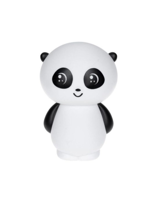 Lampa de Veghe Lamba Baby, model Ursulet Panda, Portabilă, 9,5 x 8 x 14 cm, 3 x baterii LR44 Incluse, Buton On/Off, Alb/Negru