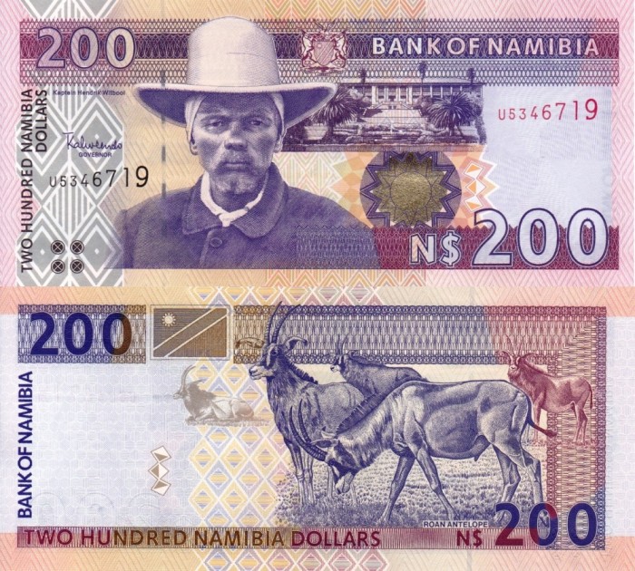 NAMIBIA 200 dollars ND (1996) UNC!!!