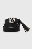 Pepe Jeans curea de piele ATHENAS BELT femei, culoarea negru, PL020851