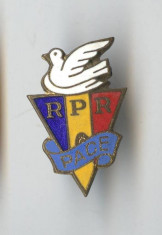 Insigna Porumbelul Pacii - Pace si Prietenie - RPR - Festival tineret 1950 foto
