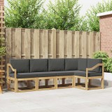 vidaXL Set de canapele de exterior cu pernă 5 pcs Alb și antracit 3387646