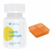 Set supliment alimentar si cutie pilule, coenzima q10 sublingual, CoQ10 Lozenges, 30 tablete, CaliVita