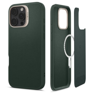 Husa pentru iPhone 16 Pro Max - Spigen Cyrill Kajuk MagSafe - Forest Green foto