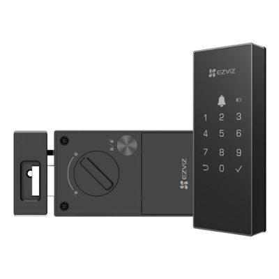 Yala inteligenta ,Wi-Fi, sonerie incorporata, verificare status inchidere, alarma anti-furt - EZVIZ CS-DL03(WP)-Black foto