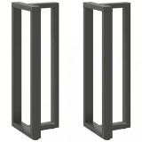 vidaXL Picioare de masă de bar &icirc;n formă de T, 2 buc., antracit, 40x35x(110-111) cm, oțel