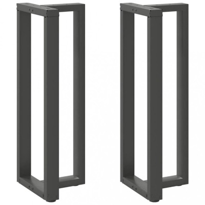 vidaXL Picioare de masă de bar &amp;icirc;n formă de T, 2 buc., antracit, 40x35x(110-111) cm, oțel 4013098 foto