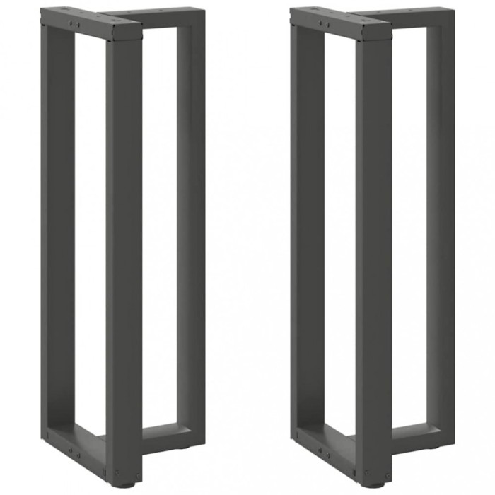 vidaXL Picioare de masă de bar &icirc;n formă de T, 2 buc., antracit, 40x35x(110-111) cm, oțel 4013098