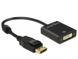 Adaptor Displayport la DVI T-M 1.2 4K Activ Negru, Delock 62599