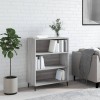 Gossi dulap cu rafturi, gri sonoma, 69,5x32,5x90 cm, lemn compozit