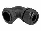 Garnitura de etansare a cablului PG29 unghi 90 grade Negru, Delock 60337