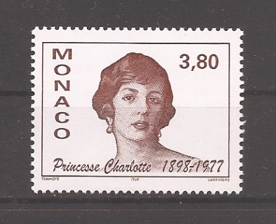 Monaco 1997 - A 20-a aniversare de la moartea Prințesei Charlotte, MNH foto