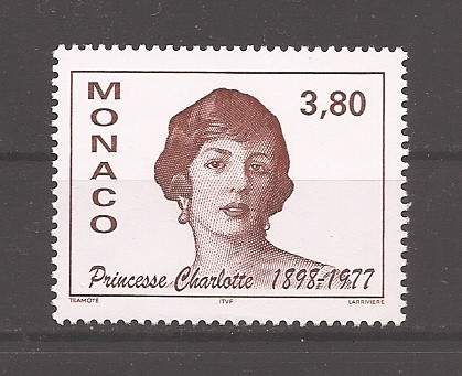 Monaco 1997 - A 20-a aniversare de la moartea Prințesei Charlotte, MNH