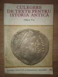 Culegere de texte pentru istoria antica clasa a 5-a