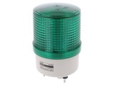 Semnalizator luminos LED QLIGHT S100L-24-G Verde, 24V DC, ABS, IP44, Dimensiuni &Oslash;101x164mm