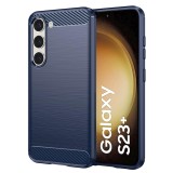 Husa Samsung Galaxy S23 Plus Techsuit Carbon Silicone, albastru