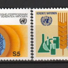 TIMBRE 142 2, ONU, VIENA, 1981, 10 ANI VOLUNTARIAT ONU.