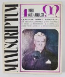 MANUSCRIPTUM , REVISTA EDITATA DE MUZEUL NATIONAL AL LITERATURII ROMANE , NR. 41 , ANUL XI , 2 / 1980