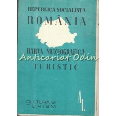 Republica Socialista Romania - Harta Muzeografica Pe Fundal Turistic