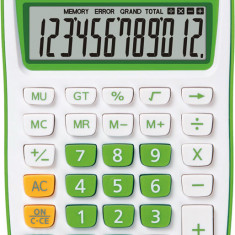 Calculator De Birou, 12 Digits, 145 X 104 X 26 Mm, Rebell Sdc 912 - Alb/verde