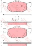 Set placute frana,frana disc MAZDA TRIBUTE (EP) (2000 - 2008) TRW GDB1497