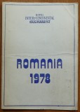 Meniu banchet in onoarea lui Moses Rosen, Hotel Intercontinental Bucuresti, 1978